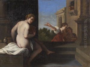 Venus Au Bain by Sisto Badalocchio
