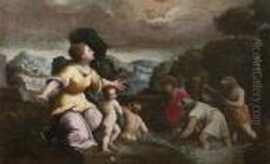 Una Madre Invoca La Provvidenza Durante Un Flagello by Sisto Badalocchio