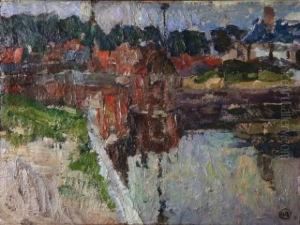 Au Bord Du Canal A Gand by Albert Baertsoen