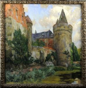 Vue Du Chateau De Laarne by Albert Baertsoen