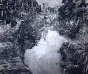 Speelmansrei, Brugge by Albert Baertsoen