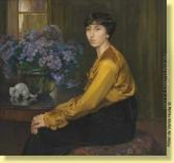 Madame Firmin Baes Au Bouquet D'asters - view 1
