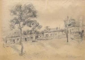 Landscape With Houses by Aurel Baesu