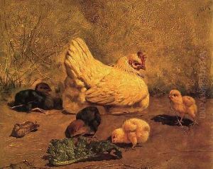Hen and Chicks by William Baptiste Baird
