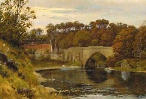 The old Brig o'Dom, Aberdeen by William Baptiste Baird