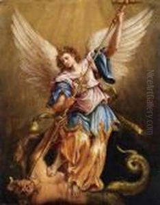 Der Erzengel Michael Im Kampf Mit Demdrachen by Giovanni Baglione