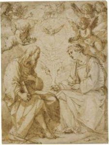 Saint Paul And Saint Stephen Crowned By Angels