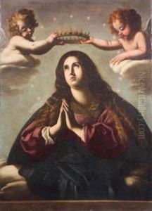 La Vergine Incoronata Da Due Angeli by Giovanni Baglione