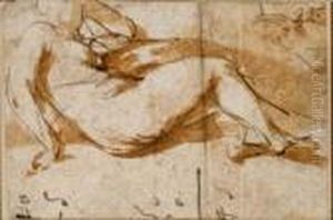 Une Femme Nue Allongee, Tournee Vers La Droite by Giovanni Baglione