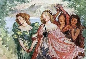 Come, and trip it as you go On the light fantastic toe by Robert Anning Bell