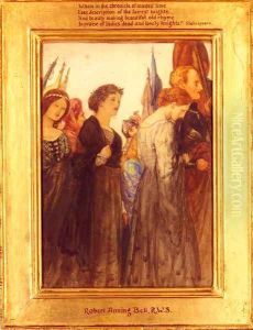 'When In The Chronicle Of Wasted Time I See Description Of The Fairest Wights, And Beauty Making Beautiful Old Rhyme In Praise Of Ladies Dead And Lovely Knights' Shakespeare by Robert Anning Bell