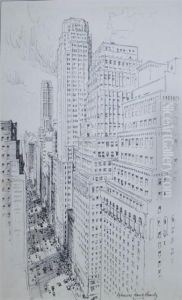 Canyon Of 7th Avenue Looking South by Vernon Howe Bailey