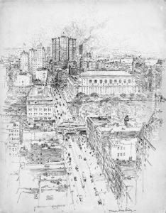 42nd Street Looking East. by Vernon Howe Bailey
