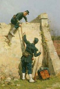 A Quick Escape by Etienne Prosper Berne-Bellecour