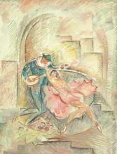 Arlequin Et Femme by David Bailly