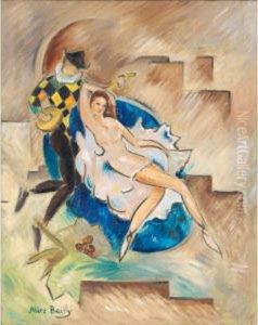 Danseuse Avec Arlequin