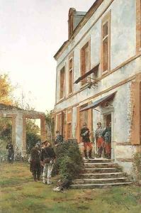 Soldiers resting by Etienne Prosper Berne-Bellecour