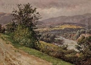 View Of A River, Probably The River Dee by William Baptiste Baird
