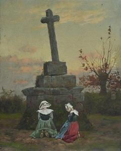 Old Stone Cross, Near Point Aven, Brittany