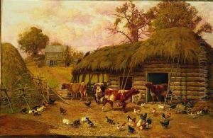 Barnyard Activity by William Baptiste Baird