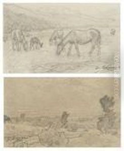 "caballos" Y "paisaje" by Dionis Verdaguer Baixeras