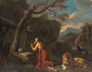 The penitent Saint Jerome by Pieter van Bloemen