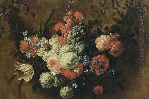 Garland of Flowers by Jan-baptist Bosschaert