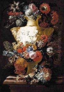 Still-Life of Flowers 1715 by Jan-baptist Bosschaert