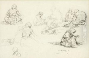 Figuras En La Playa by Dionis Verdaguer Baixeras