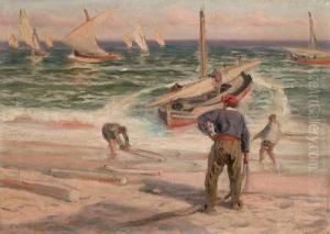Volviendo De La Pesca. by Dionis Verdaguer Baixeras