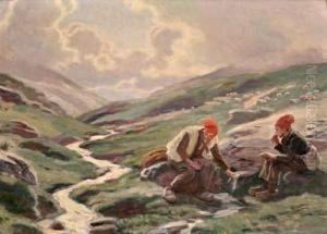Pastores En La Montana. by Dionis Verdaguer Baixeras