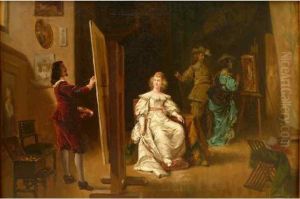 Peintres Et Modeles by Ladislaus Bakalowicz