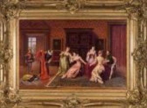 Scena Dworska Z Czasow Henryka Iv by Wladyslaw Bakalowicz