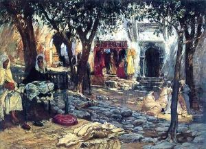 Idle Moments An Arab Courtyard