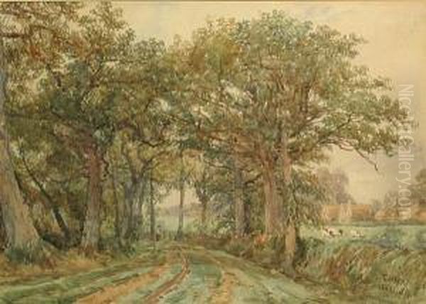 Near Guy's Cliffe, Warwickshire; Deer Park,stoneleigh, Warwickshire (a Pair) - view 1