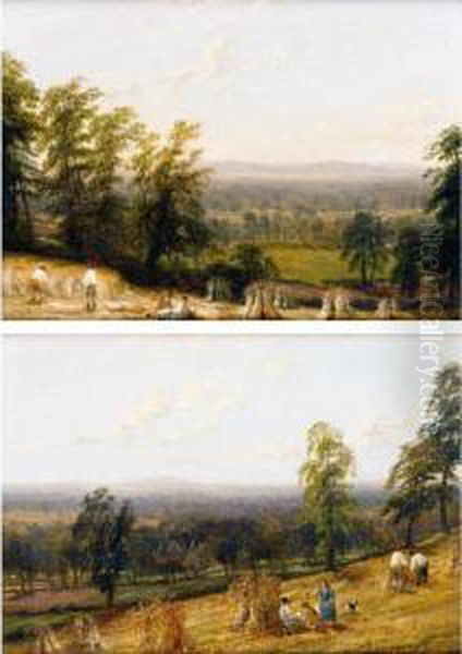 Near Barford, Warwickshire; Harvestime, Ashborne, Warwickshire - view 1