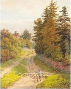 Lane At Bredon, Worcestershire by Samuel Henry Baker