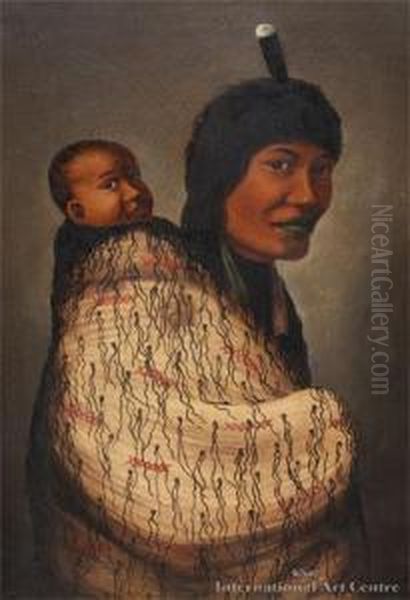 Maori Woman & Child - view 1
