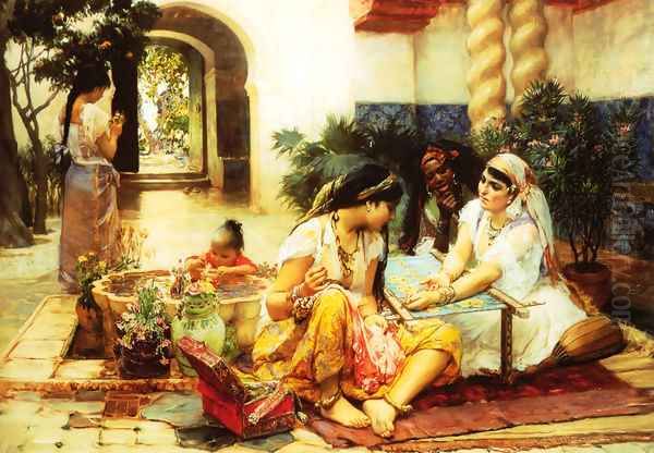 In a Village El Biar Algeria by F. A. Bridgeman