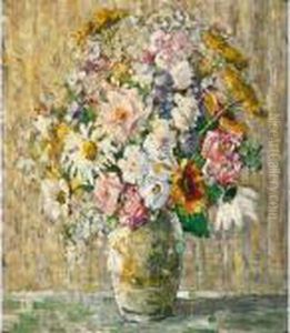 Still Life Of Spring Flowers by Arthur Baker-Clack