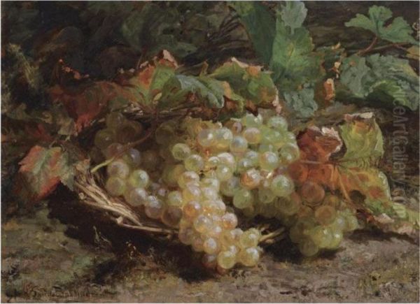 A Still Life With Grapes In A Basket - view 1