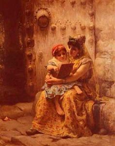 The Reading Lesson by F. A. Bridgeman