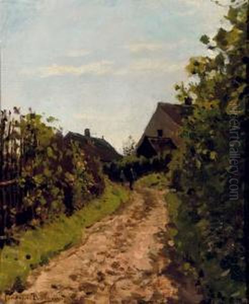 Villagers On A Sunny Path - view 1
