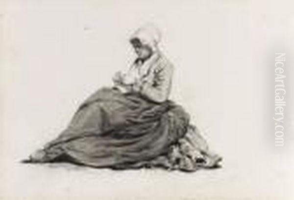An Album With Drawings Of
Mountainous Landscapes, Houses, Shipping,and An Interior, Some With
Figures - view 1