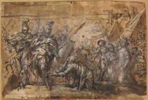La Famille De Darius Au Pied D'alexandre by Lazzaro Baldi