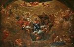 The Coronation Of The Virgin by Lazzaro Baldi