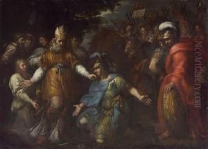 Achilles Quarrelling With Agamemnon(?)