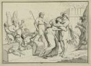 Die Begegnung Von Rachel Mit Jacob. by Lazzaro Baldi