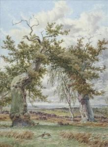 Pheasants Beneath Ancient Oaks