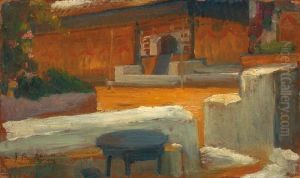 Le Cafe Maure De La Kasbah Des Oudayas by Jean Baldoui